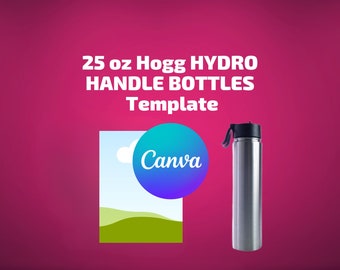 25 oz Hogg Hydro Tumbler Template, Sublimation Wrap Design (Canva PDF)