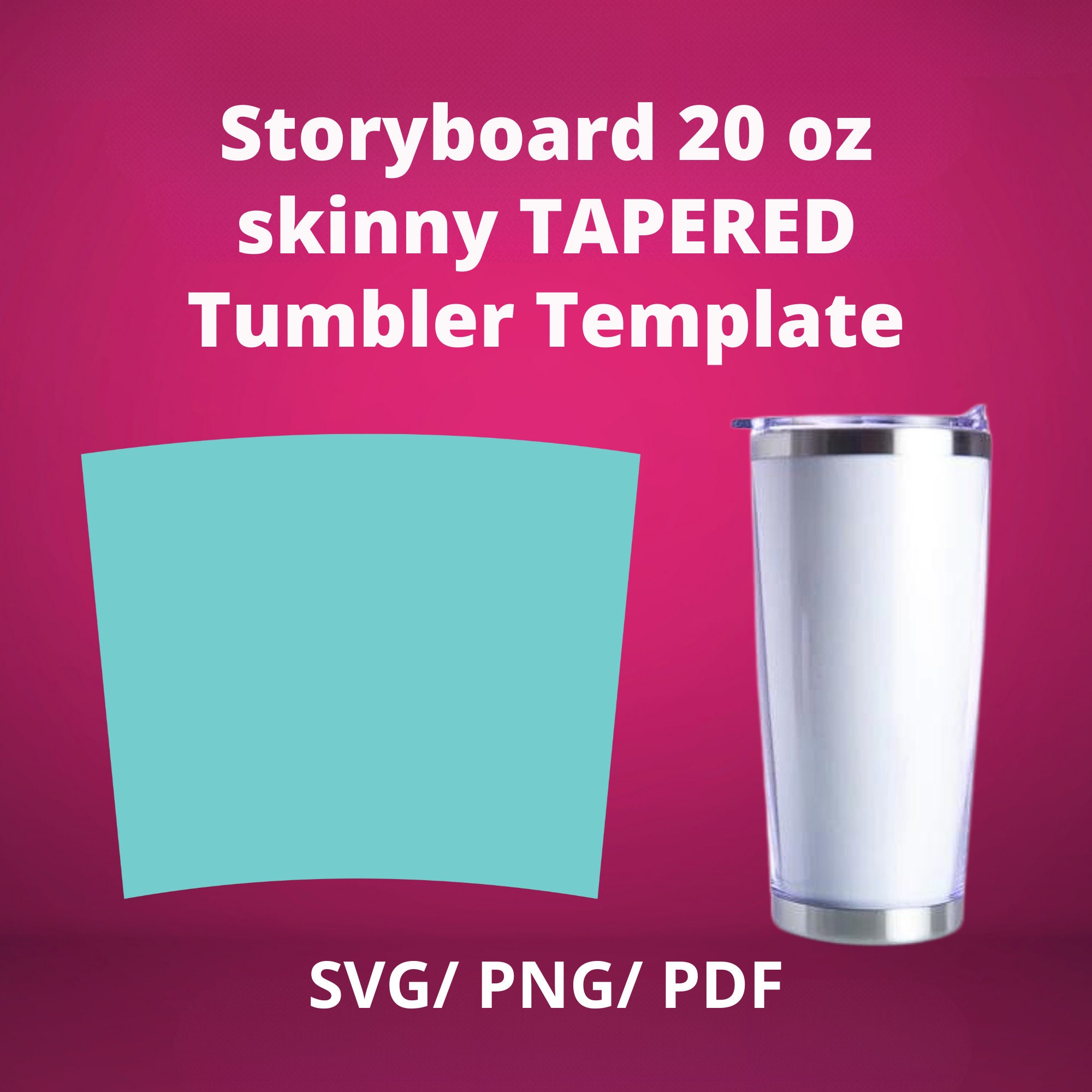 32 oz Hogg slim tumbler template tapered Sublimation Wrap