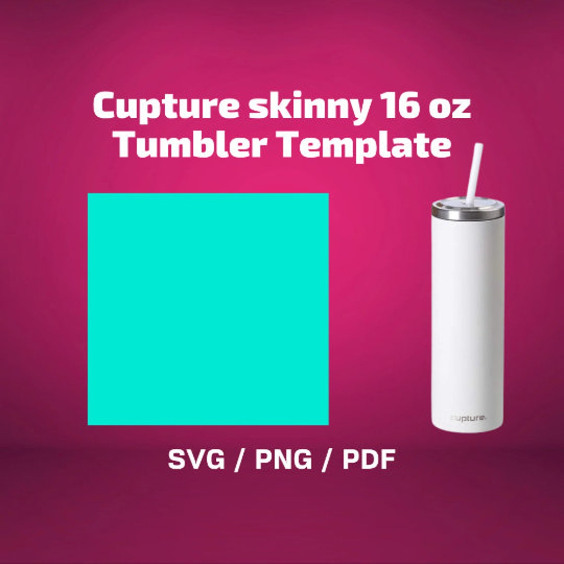 Cupture 16 Oz Tumbler Template SVG PNG PDF Sublimation Full Etsy