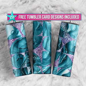 Seamless Turquoise Alcohol Ink Marble Holographic glitter sublimation tumbler designs 20oz skinny tumbler wrap