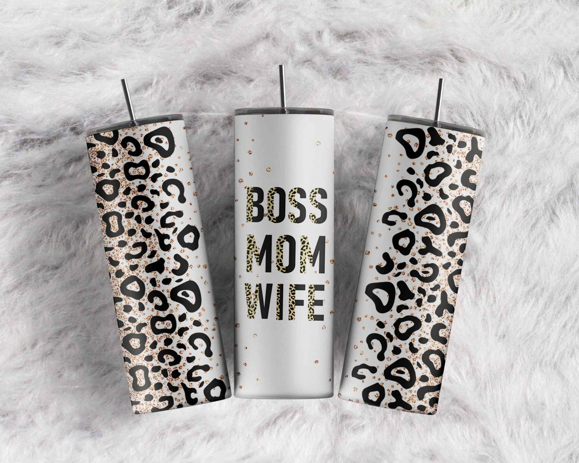 Wife Mama Boss Tumbler Sublimation Design Mom Tumbler Design By  99TumblerDesigns