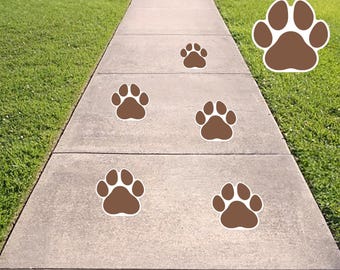 Paw Prints Textured Floor Decals – Puppy Dog Birthday Party Decorations - Removable - Choose Color