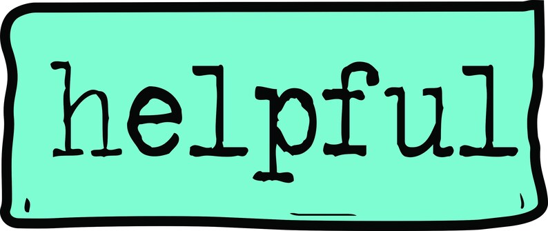 May include: A teal-colored rectangle with a black border and the word "helpful" in black, handwritten-style font. The edges of the rectangle are slightly uneven, giving it a hand-drawn appearance.