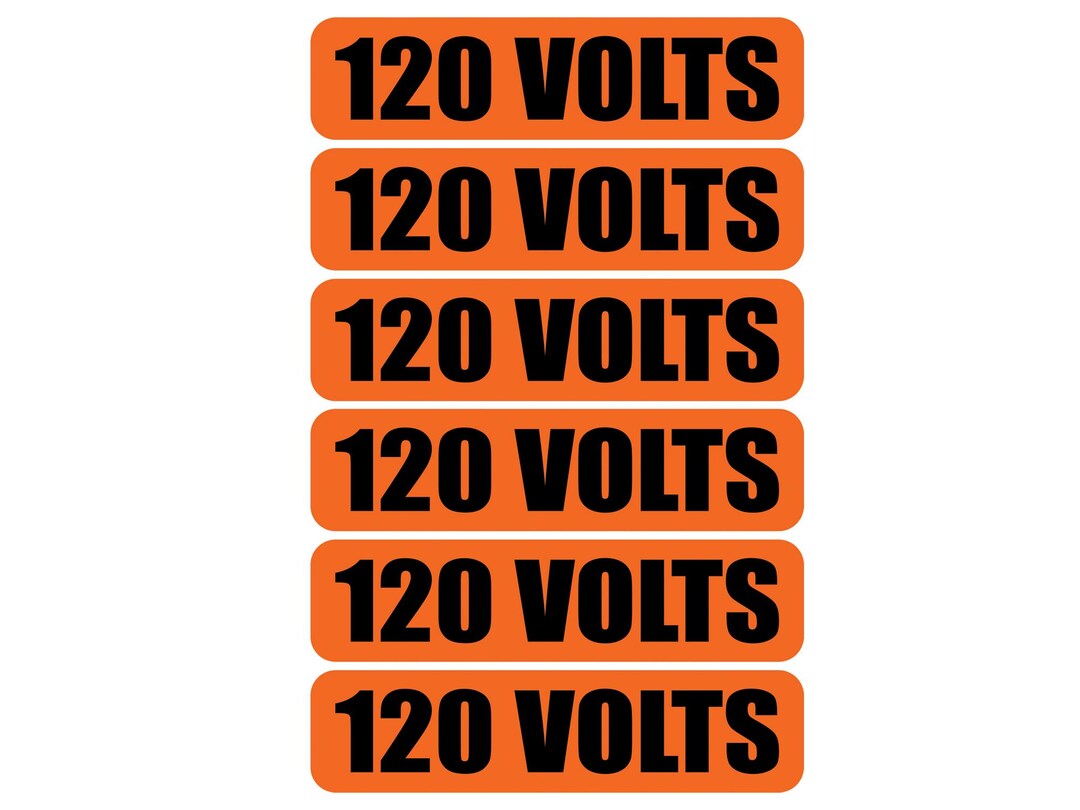 120 Volts Conduit Warning Decal - Electrical Safety Label - 6 Pack - Etsy