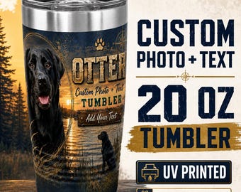 Custom UV Printed 20 oz Tumbler, Personalized Photo Tumbler, Add Your Text, Full Color Wrap Tumbler, Custom Gift Cup with Lid