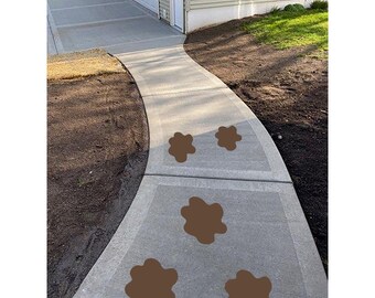 Textured Peppa Pig Muddy Puddles Floor Decals – Removable Sidewalk Stickers (Set of 5)