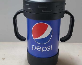 Insulated Sippy Cup Full Wrap UV Printed Color Soda Pop Inspired blue