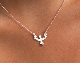 925 Silver Phoenix Necklace, Fantasy Necklace | Phoenix