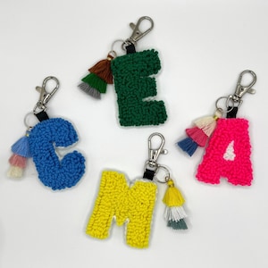 Custom Initials Keychain | Handmade | Punch Needle Gift For Her | Bridal | Bachelorette