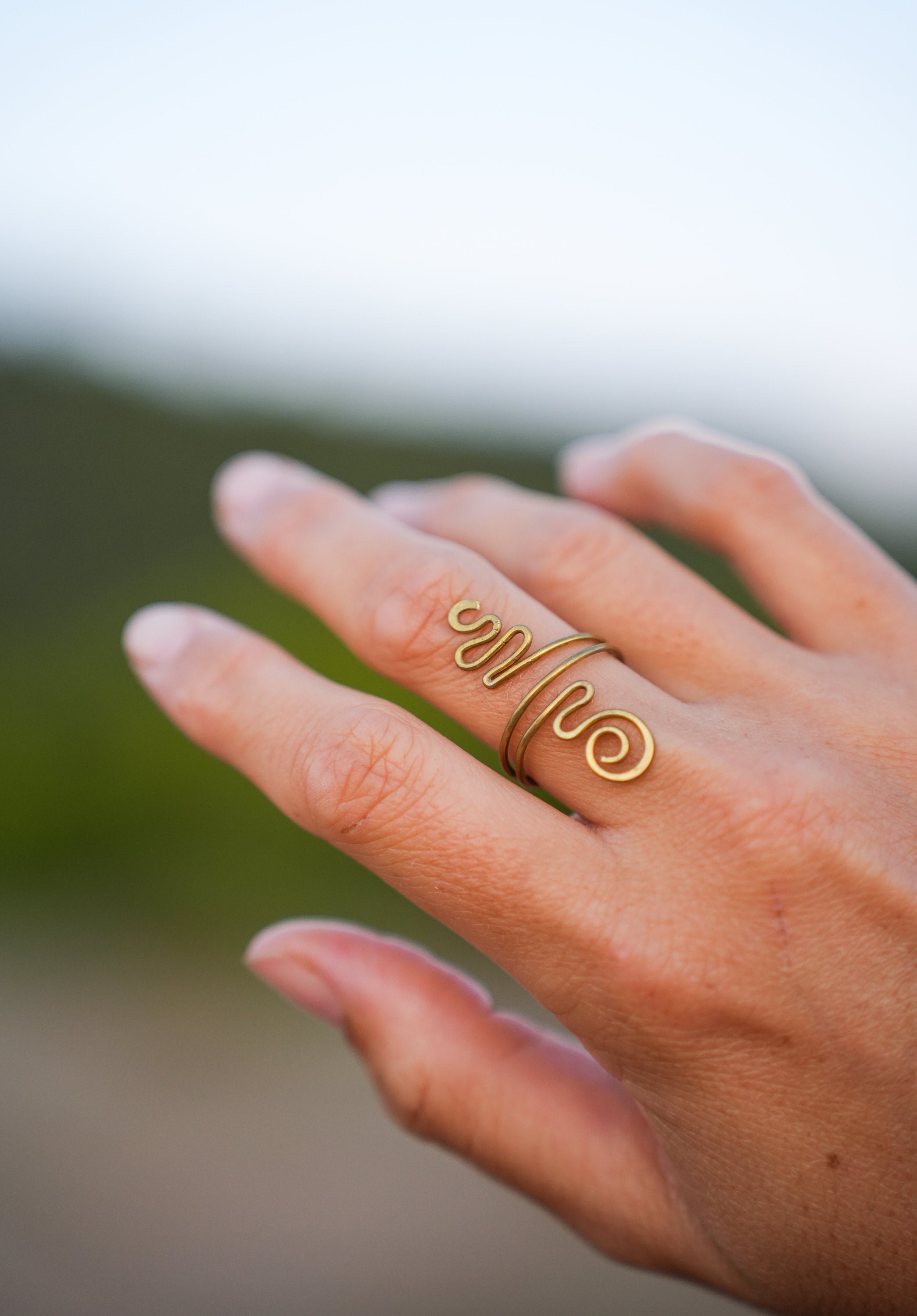 Fingerring messing Etsy