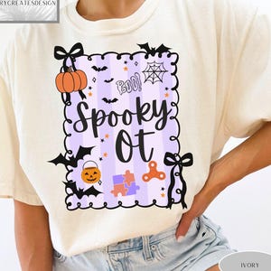 Comfort Colors® Halloween Occupational Therapist Shirt, Spooky OT Halloween T-Shirt, Cute Therapist Top, Spooky Occupational Therapy Shirts