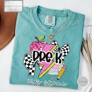 Comfort Colors® Custom Teacher Shirt, Teacher Team Shirts, Personalized School Tshirt, Teacher Gift, Customized Name Teacher Shirt Gifts