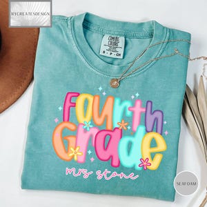 Comfort Colors® Custom Teacher Shirt, Teacher Team Shirts, Personalized School Tshirt, Teacher Gift, Customized Name Teacher Shirt Gifts