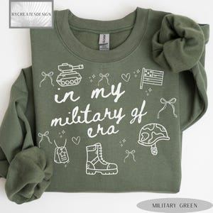 Military Girlfriend Sweatshirt, Proud Military Girlfriend, Gift For Girlfriend, Girlfriend Crewneck Sweatshirt, Deployment Gift