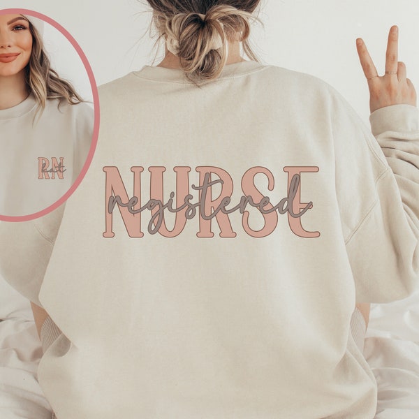 Personalized Registered Nurse Sweatshirt, Personalized RN Sweatshirt, Custom Registered Nurse Gifts, Registered Nurse Graduation Gift