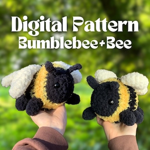 Bumblebee Crochet Pattern Bee Crochet Pattern 2 in 1 Easy Amigurumi Crochet Insects Pattern Crochet Bug Pattern Patterns
