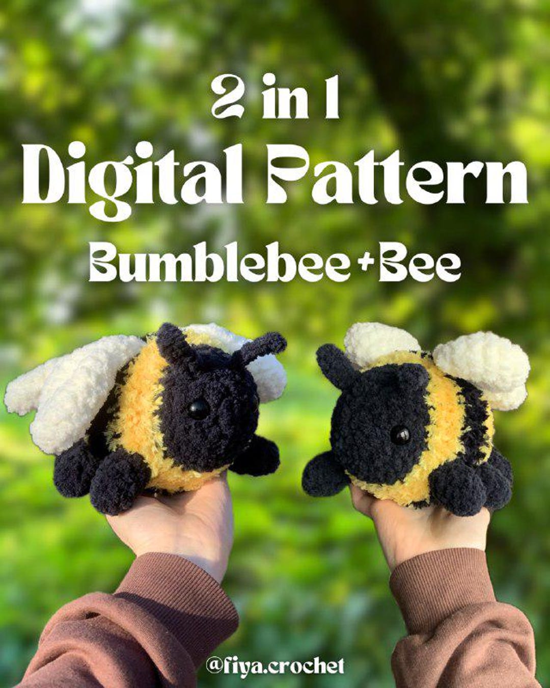 Bee Crochet Pattern Bumblebee Crochet Pattern 2 in 1 Easy Amigurumi ...