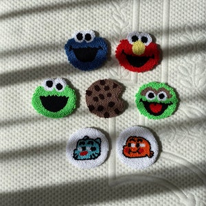 Car Coasters,Sesame Street Elmo,New Car Gift,Cookie monster,Car Accessories, Handmade Tufted Coaster, 8 Ball Car Coaster, Gumball and Darwin