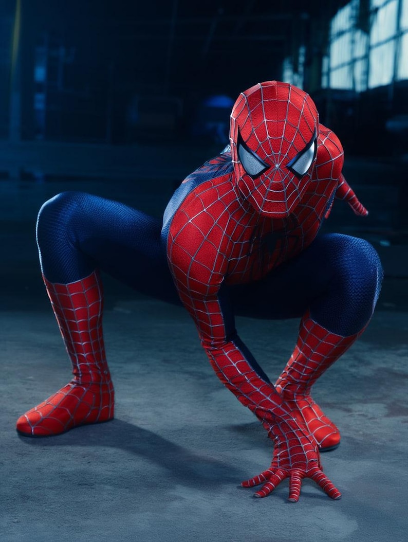 Spider Man Cosplay TASM 3D Web Suit Cosplay Costume Set image 2