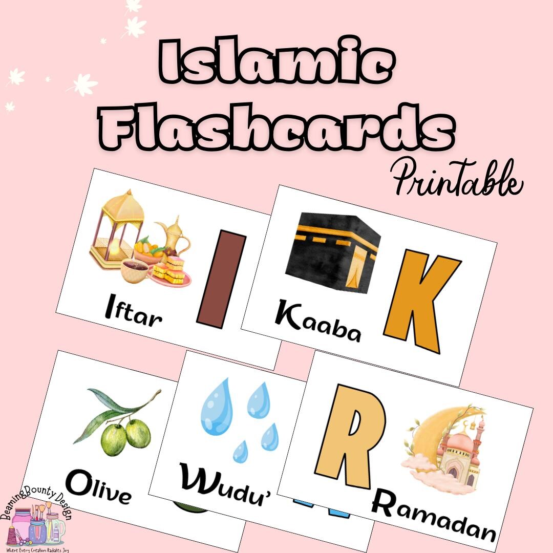 Islamic ABC Flashcards | Fun Educational Printable for Muslim Kids ...