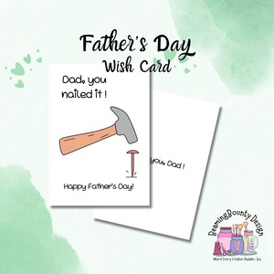 Feliz Día del Padre Tarjeta de Deseo / Papá Lo Clavaste / Tarjeta imprimible / Súper Papá / Amor Padre / Descarga Instantánea / Tarjeta Electrónica / Regalo del Día del Padre