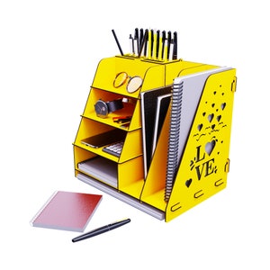 Porta-documentos, organizador de mesa de madeira, prateleira de mesa, acessórios de escritório, presente para escritório, organizador de mesa minimalista, decoração de mesa infantil