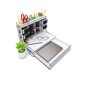 Pen Organizer for desk, pen holder, Document holder, office desk accessories, Gift for office, Minimalist desk organizer, kids desk decor