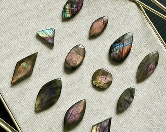 Natural Labradorite For Jewellery Making Gemstone Wire Wrapping Jewelry Design Supply Labradorite for Box Decor Gemstone Frame Craft Supply