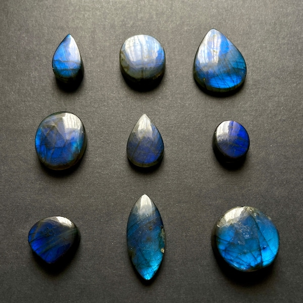 Natural Labradorite For Jewellery Making Gemstone Wire Wrapping Jewelry Design Blue Labradorite for Box Decor Gemstone Frame Craft Supply