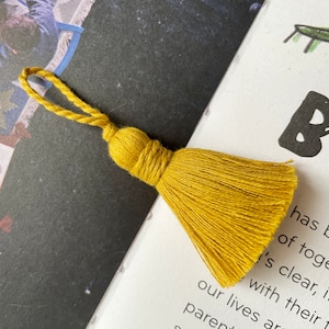 20 × Cotton Tassels with 3cm Twisted Loops 5cm Goldenrod High Quality Handmade Tassels For Cushion Making Home Decor Bulk Tassels Supply