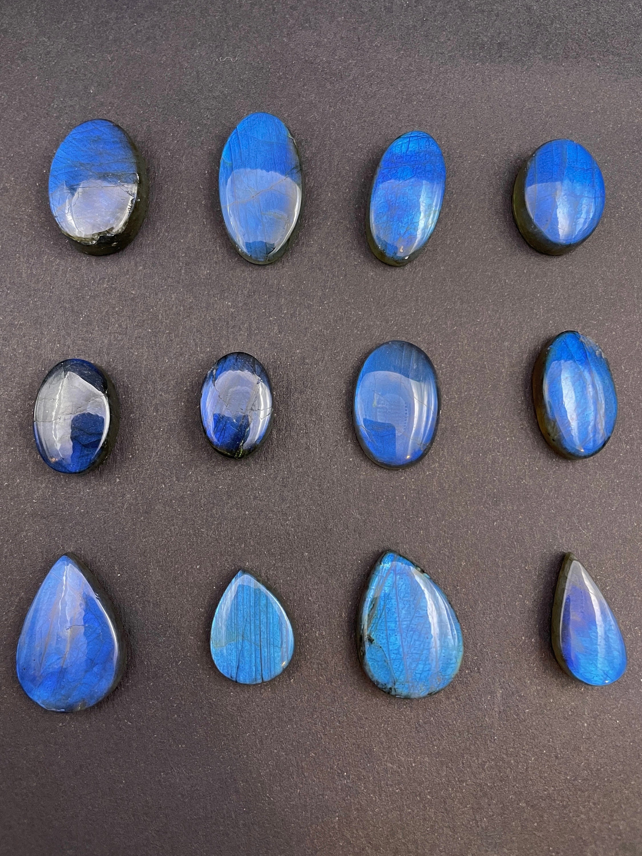 Natural Labradorite For Jewellery Making Gemstone Wire Wrapping Jewelry Design Blue Labradorite for Box Decor Gemstone Frame Craft Supply