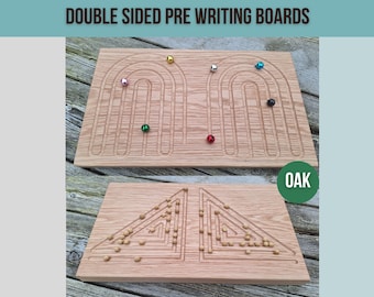 Oak Montessori Tracing Board: Double-Sided Fine Motor Maze, EYFS, Coordination Board, Early earning Play, Creative Play