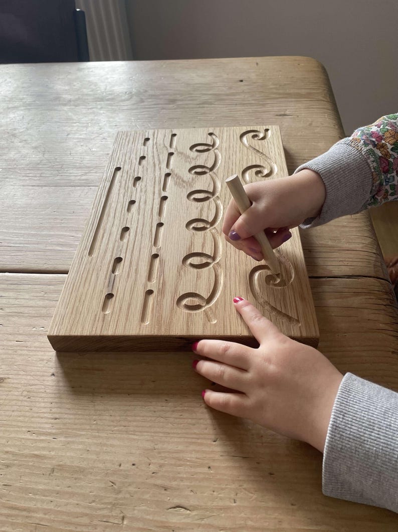 Prewriting Sensory Tracing Board for Kids, Homeschool Learning Board ...