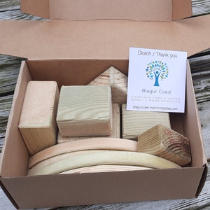 Handmade Wood Building Blocks: Natural Montessori Toy, Early Learning, Wooden Blocks