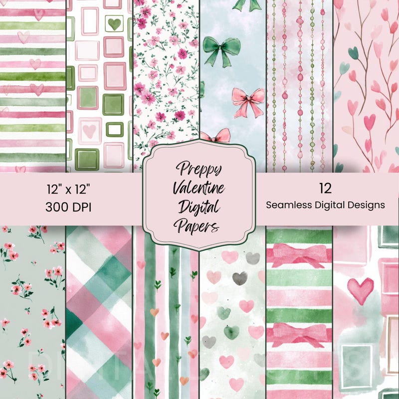 Preppy Papers - Etsy