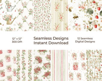 Strawberry Cottage Garden Printable Junk Journal Kit (Digital Download) 8