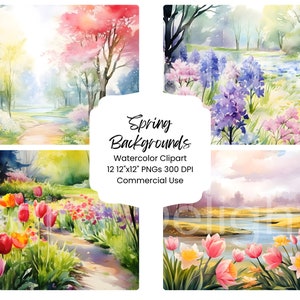 Frühlingsblume Hintergrund Frühling Digitaler Hintergrund Sofort-Download | Aquarell Kunst Pastell Scrapbook Papier Einladung Papier Printable Journal