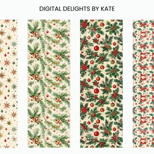 Retro festive poster collection for entryway — 20 seamless Christmas patterns with ornaments, bows, and cardinal accents
