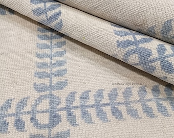Pastel Cream Background and Blue Oushak Persian Knot Rug in Hand Knotted Wool Rug for Living Room Rug in 8×10,9x12,10x14 Area Rug.