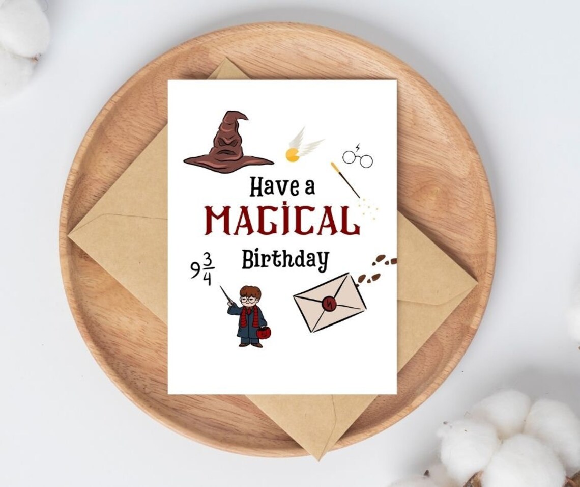 Harry Potter Birthday Card Printable Funny Birthday Card for - Etsy ...
