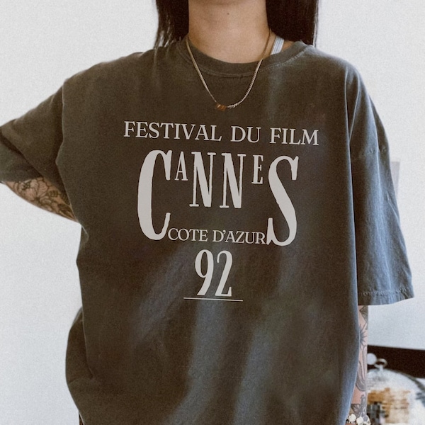 Vintage Cannes Film Festival Shirt, Festival Du Film Cannes Cote D'azur, Comfort Colors T-shirt