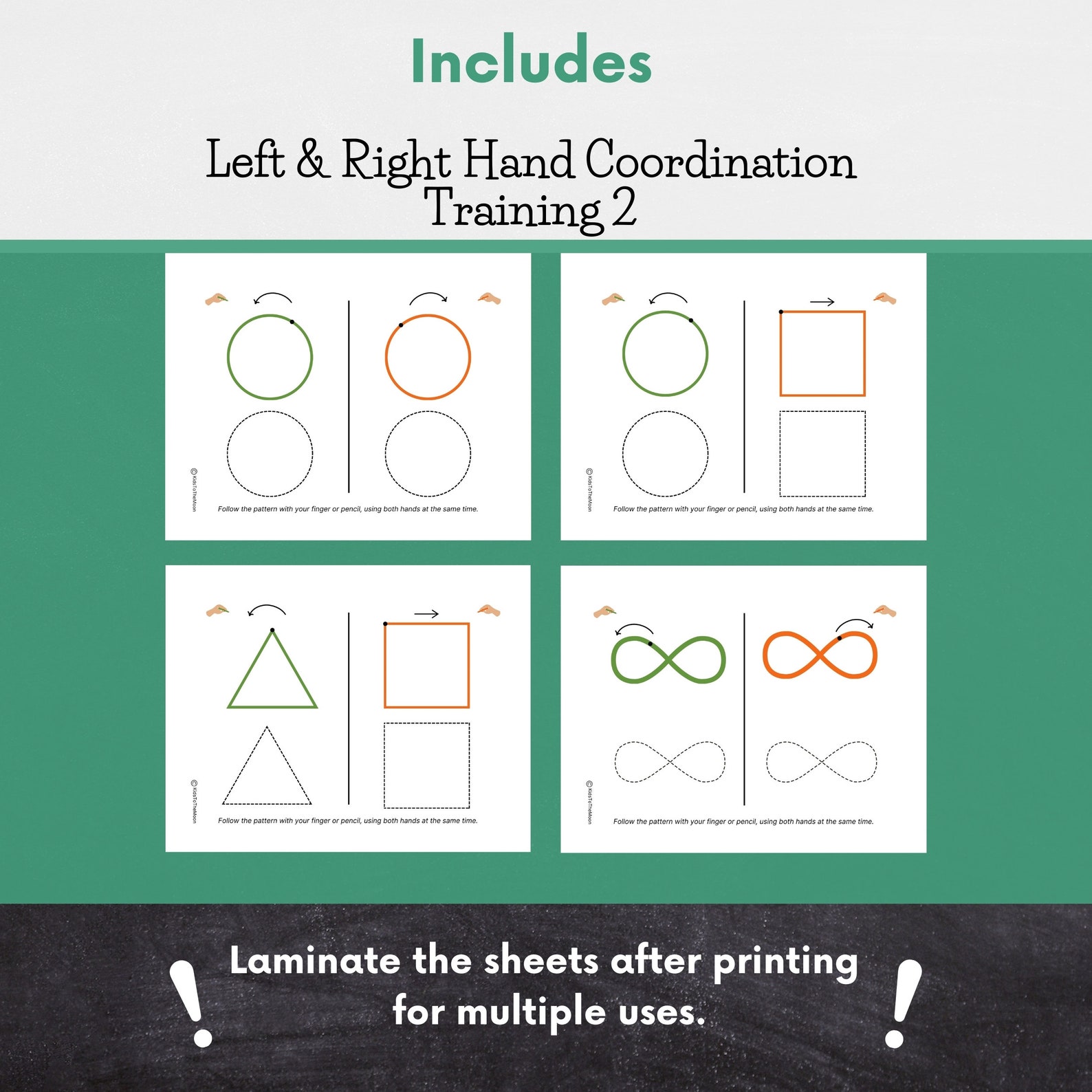 Left & Right Hand Coordination Worksheets | Bilateral Brain Exercises ...