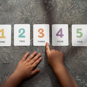 Numbers 1 to 20 Flashcards. Number Recognition and Counting Cards for Preschoolers