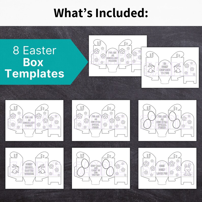 Bunny Easter Box - Paper Craft Activity - DIY Homemade Gifts by Kids - Etsy