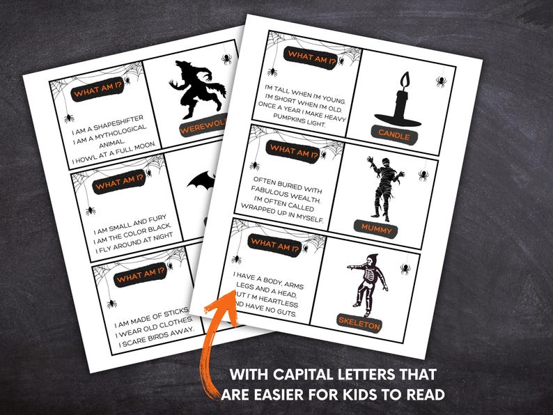Mummy Riddles Halloween Riddles Game: Printable Guessing Activity (digital Download ...