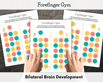 Gimnasio con el dedo índice - Actividad de desarrollo cerebral bilateral - Rutina/transición rápida