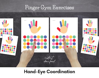 Finger Gym – Fine Motor Skills, Hand Coordination, and Cognitive Skills Exercise -  Printable PDF