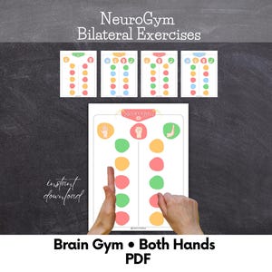 Activités de coordination bilatérale Brain Gym | Coordination œil-main | Les deux mains | PDF imprimable