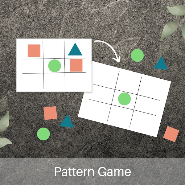 Pattern Recognition Game for Pre k. Shape Recognition and Fine motor skills development.  Kids activity kit