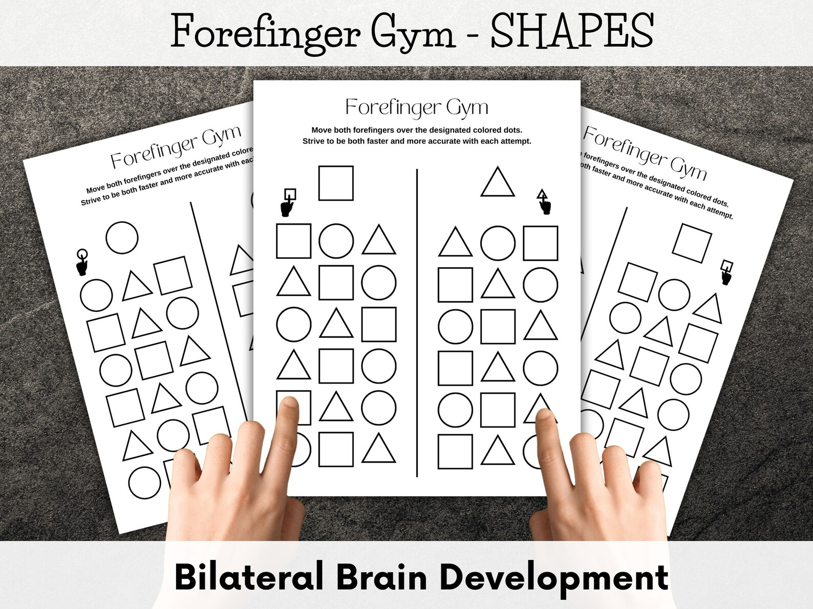 Brain Exercise and Bilateral Coordination Game With Shapes Handeye